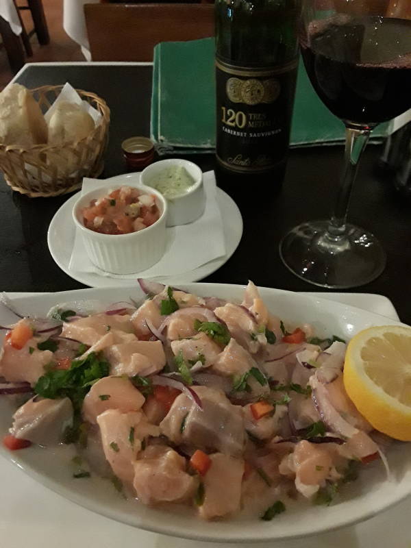 Salmon ceviche in Rancagua