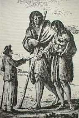 European representation of gigantic Patagonians.