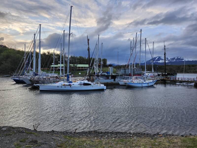 Yacht harbor with the Micalvi.
