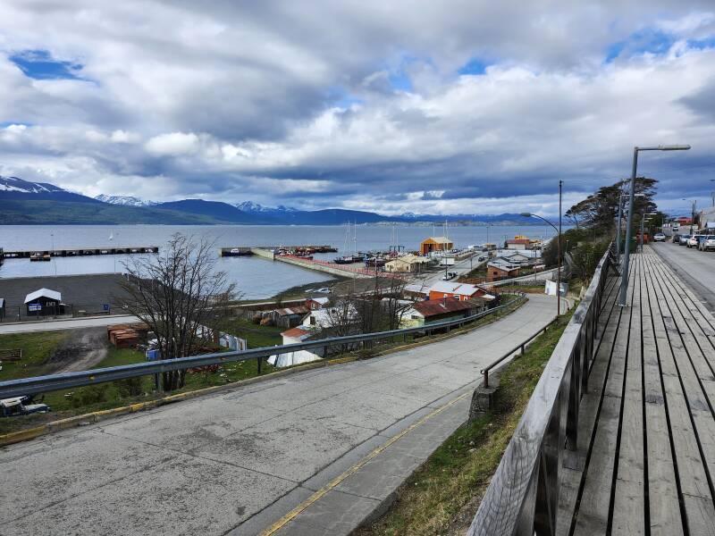 View down over the port from the top of the hill.