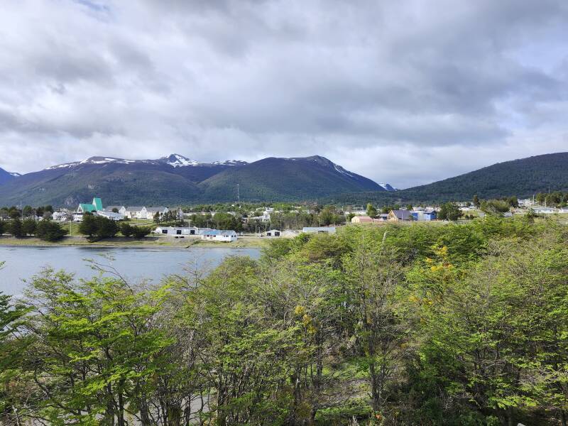 The Puerto Williams Chilean Navy base as seen from the airport.