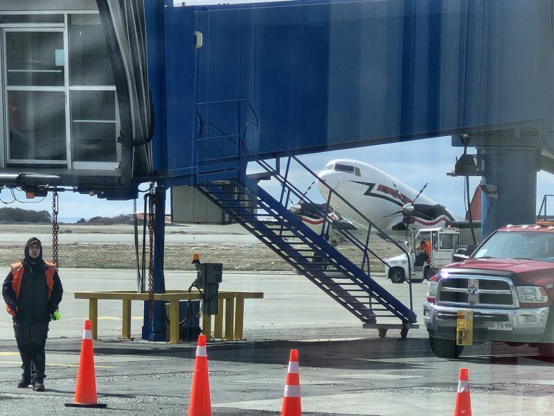 DC-3 at Punta Arenas airport.