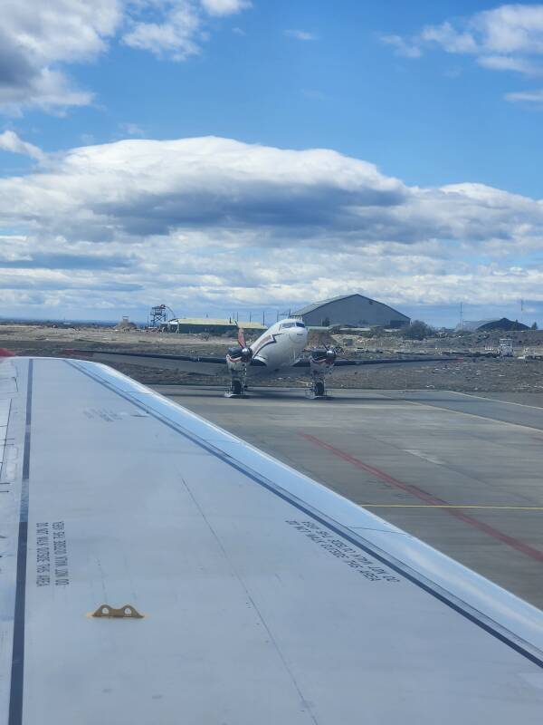 DC-3 at Punta Arenas airport.