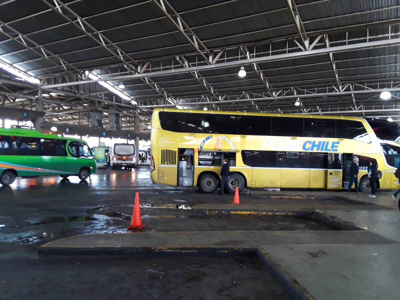 Main bus terminal in Santiago, Chile.