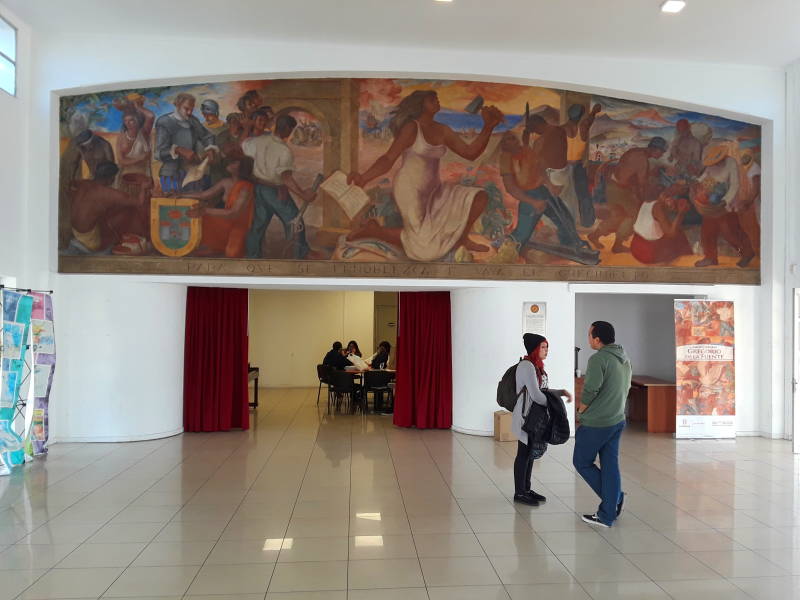 Interior of former train station in La Serena, Chile; now Centro Cultural Gregorio de la Fuente