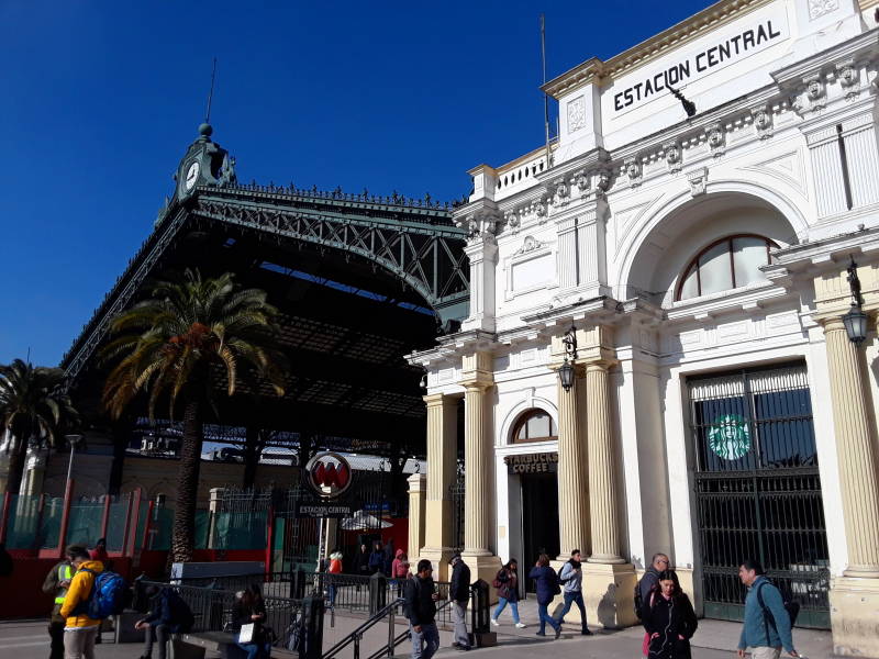 Estación Central, the main train station in Santiago, Chile.