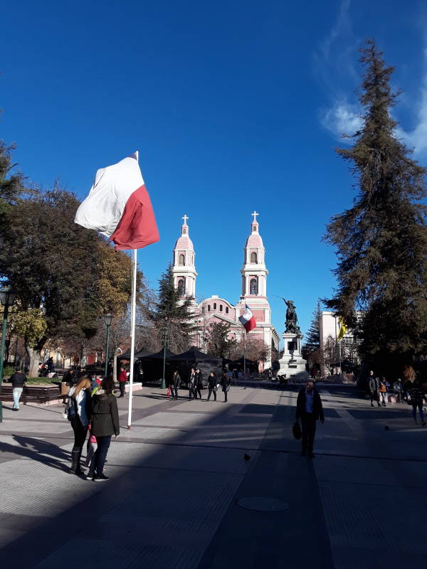 South of Plaza de los Héroes in Rancagua, Chile.