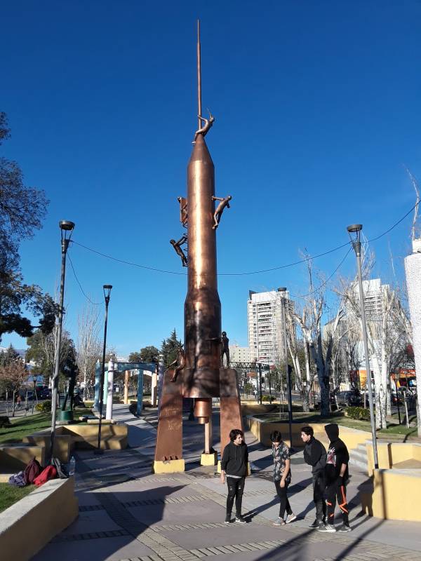 Local youths doing parkour in Rancagua, Chile.