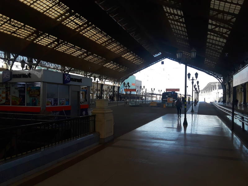 Estación Central, the main train station in Santiago, Chile.