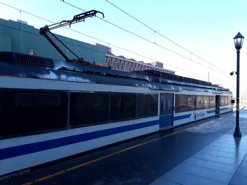 Metrotrén to Rancagua in Estación Central, the main train station in Santiago, Chile.