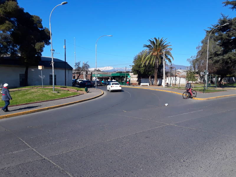 Leaving the train station in Rancagua, Chile.