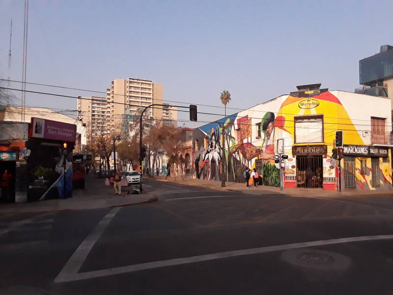 Street art in Barrio Bellavista in Santiago.