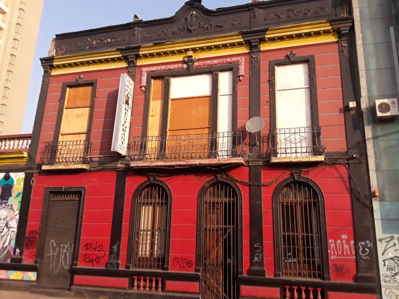 Street art in Barrio Bellavista in Santiago.