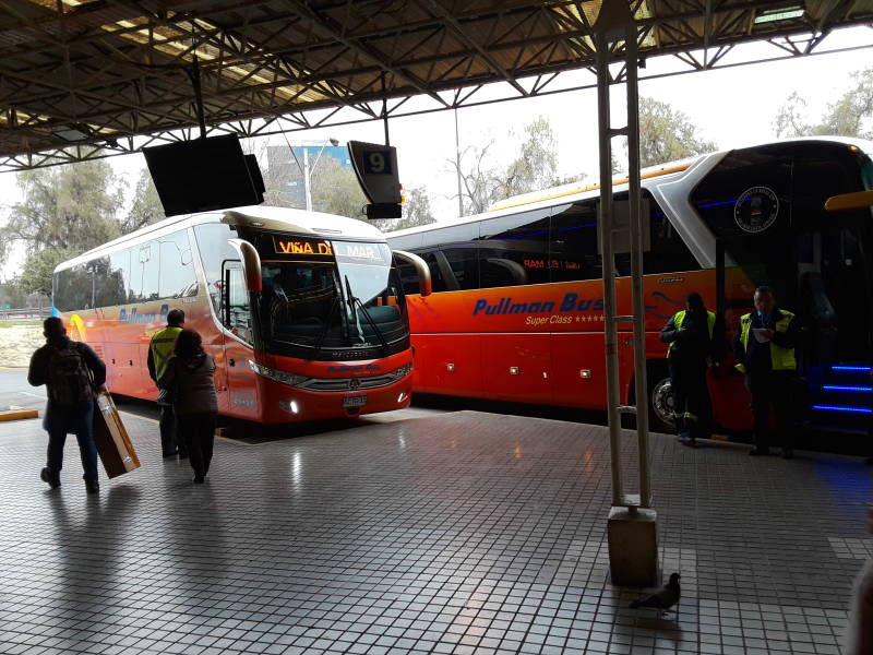 At one of the Santiago bus stations.