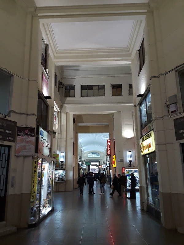 Shopping arcade near Plaza de Armas in Santiago.