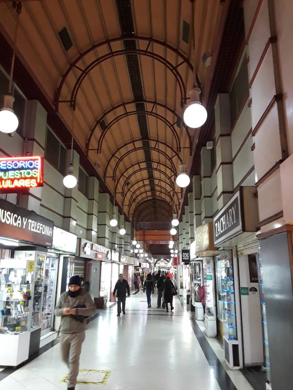 Shopping arcade near Plaza de Armas in Santiago.