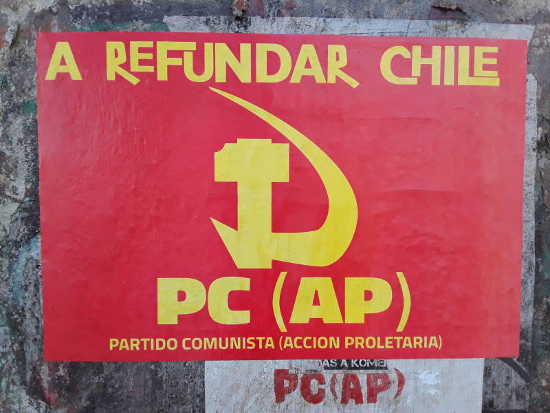 Communist banner in Talca, Chile.