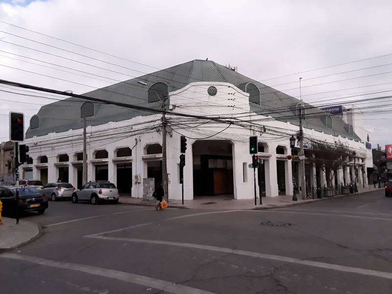 Business buildings in Talca, Chile.