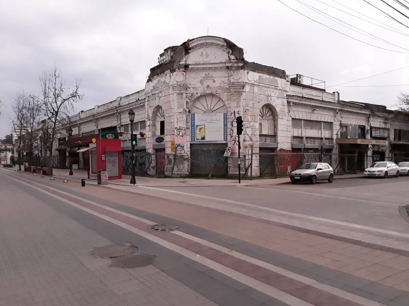 Earthquake-damaged central market in Talca, Chile.