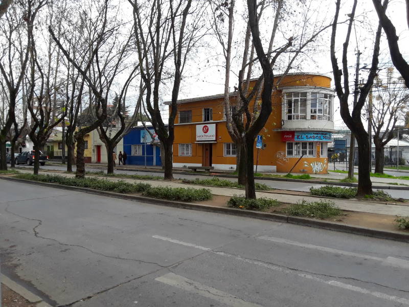 Business buildings in Talca, Chile.