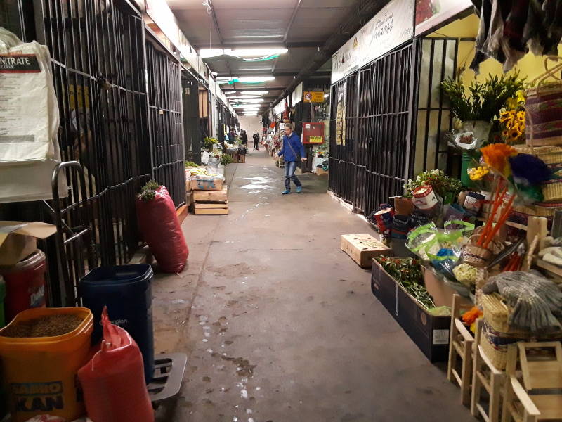 Earthquake-damaged central market in Talca, Chile.