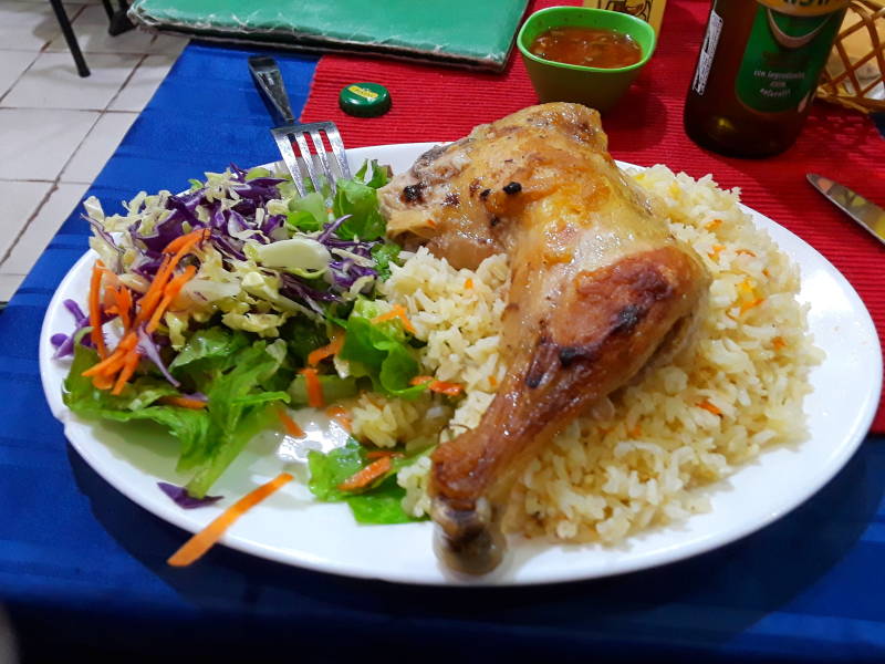 Lunch at Restaurante Via Lactea on Calle 6 Oriente in Talca, Chile.