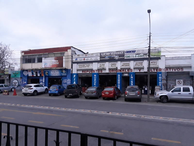 Business buildings in Talca, Chile.