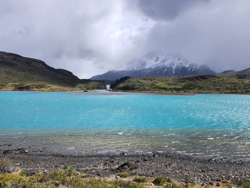 Salto Grande waterfall into Lago Pehoe.