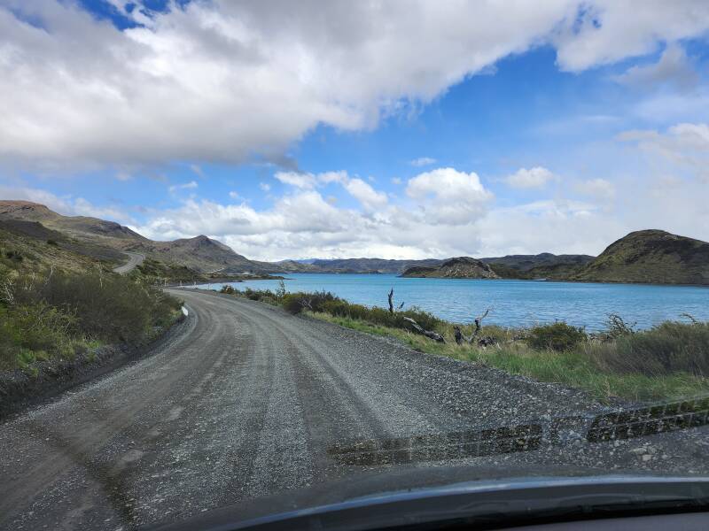 Rio Paine joins Lago Pehoe to Lago del Toro.