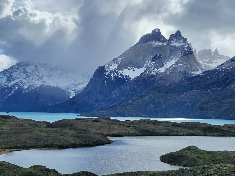 Cerro Paine Grande and Cuernos del Paine.