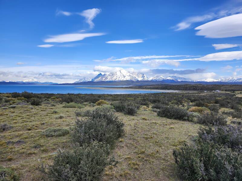 View of the park from Y-150 road along east end of Lago Sarmiento.