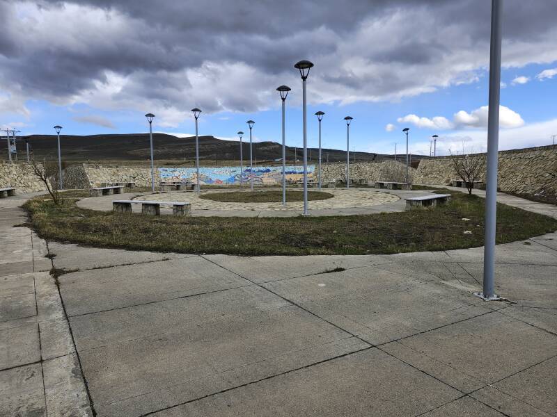 Plaza in Cerro Castillo.