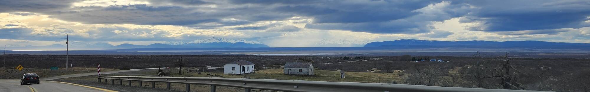 Chile Highway #9 between Punta Arenas and Puerto Natales, part of the End of the World Route in southern Patagonia.