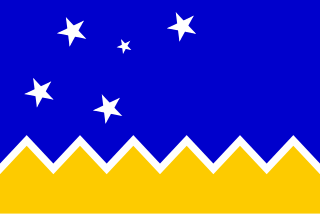 Flag of Región Magallanes y la Antártica Chilena.