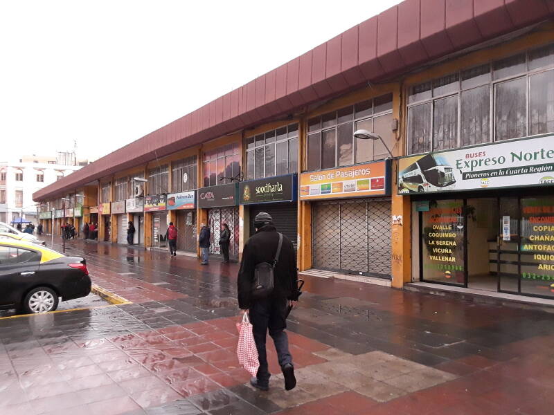 Bus station in Valparaíso, Chile