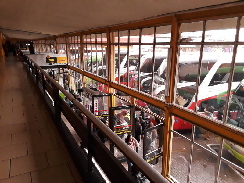 Bus station in Valparaíso, Chile