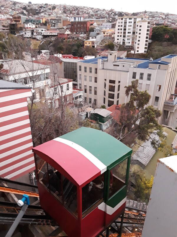 Ascensor in Cerro Alegre area in Valparaíso, Chile