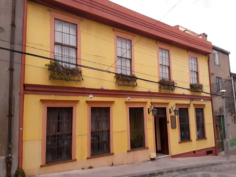 Street art in Cerro Alegre area in Valparaíso, Chile