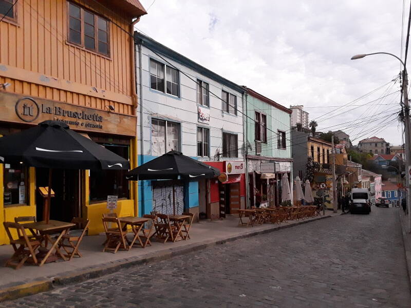 Street art in Cerro Alegre area in Valparaíso, Chile