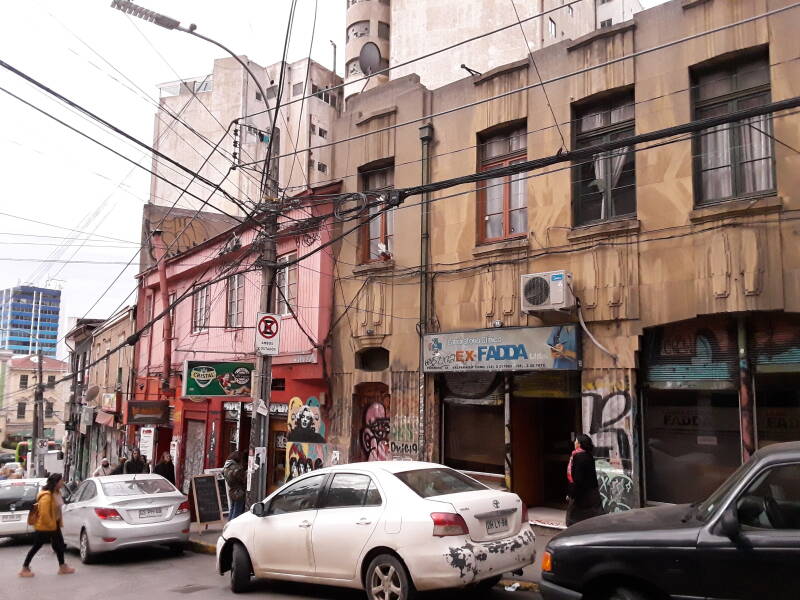 Street art in Cerro Alegre area in Valparaíso, Chile