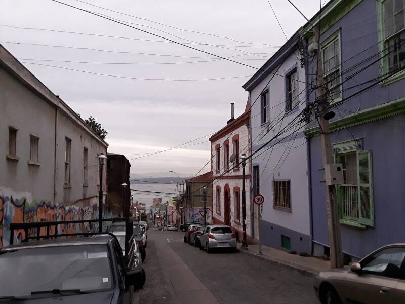 View from Cerro Alegre in Valparaíso, Chile