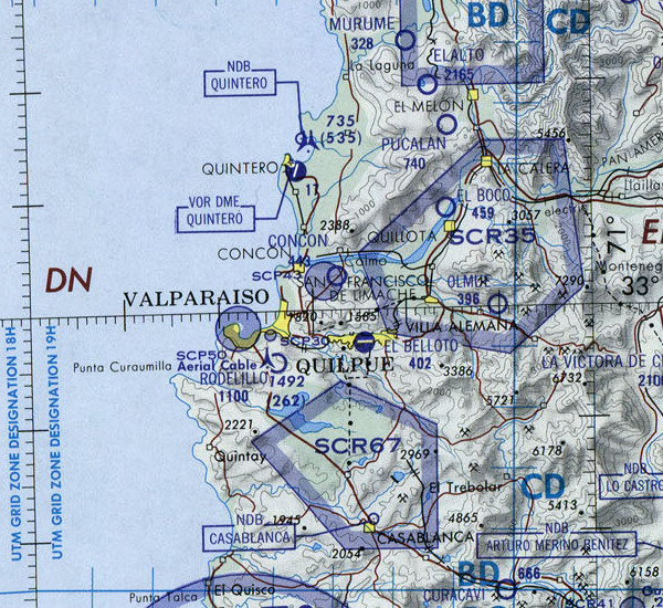 Map of Valparaíso, Chile