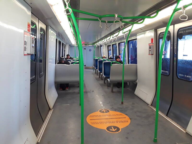 On board the metro in Valparaíso, Chile