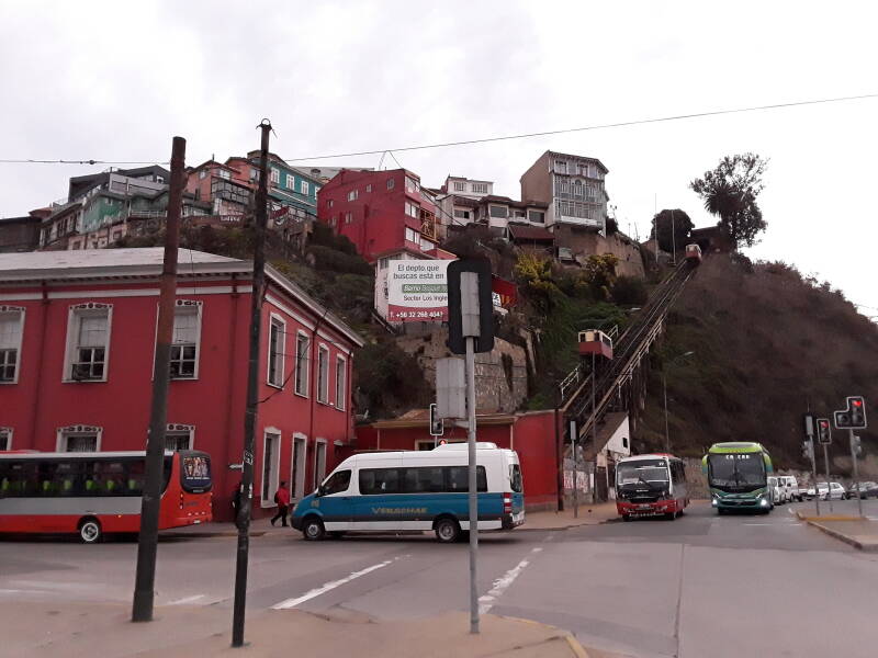 Ascensor Artilleria in Puerto district in Valparaíso, Chile