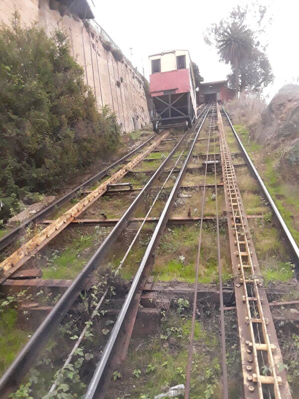 Ascensor Artilleria in Puerto district in Valparaíso, Chile