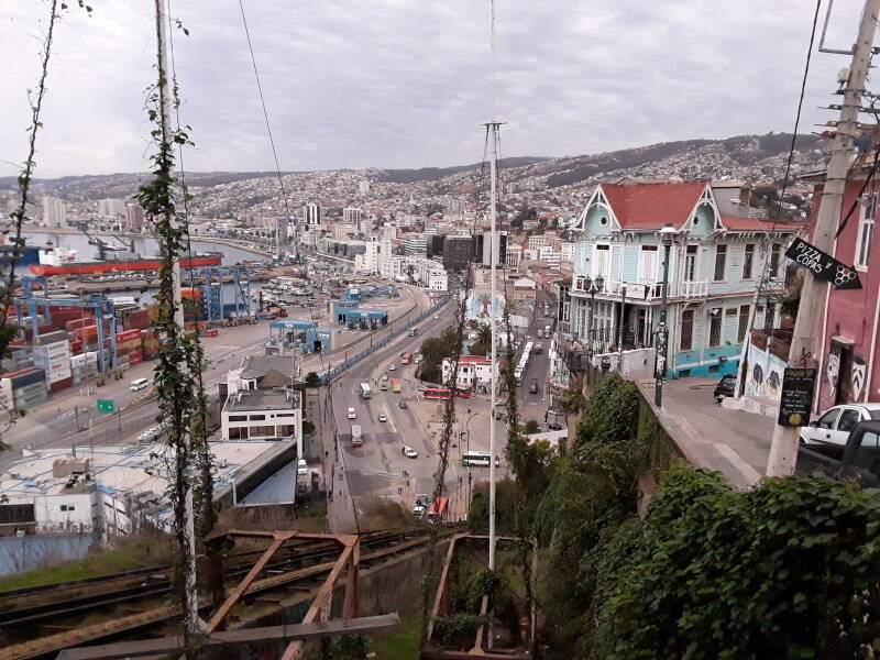 Ascensor Artilleria in Puerto district in Valparaíso, Chile