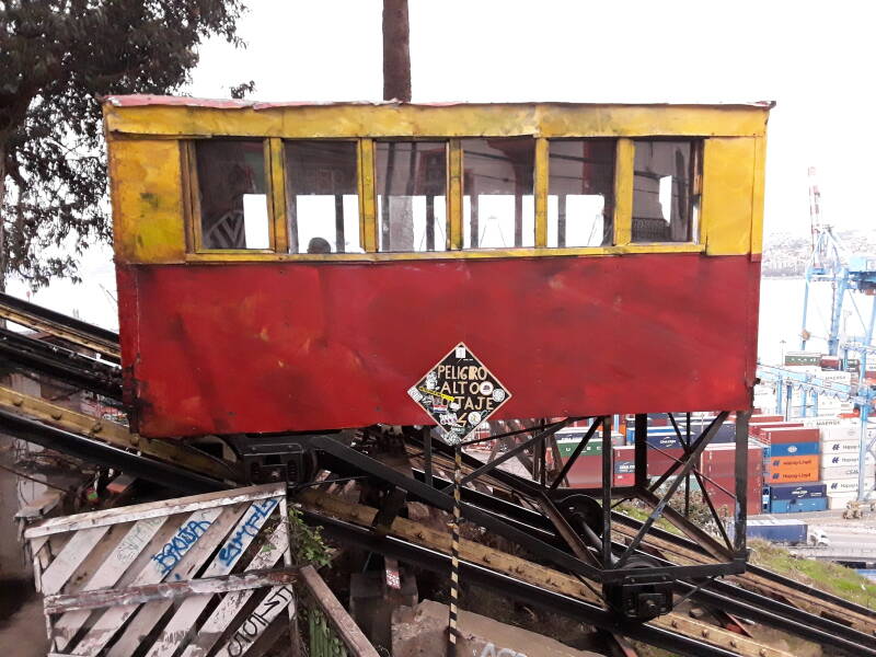 Ascensor Artilleria in Puerto district in Valparaíso, Chile