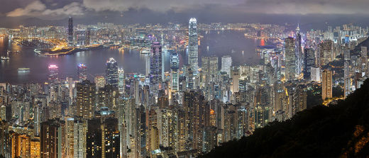 Wikipedia image, Hong Kong from Victoria Peak.