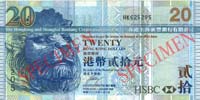 Hong Kong HSBC HK$ 20 bill