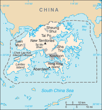 U.S. Government map of Hong Kong